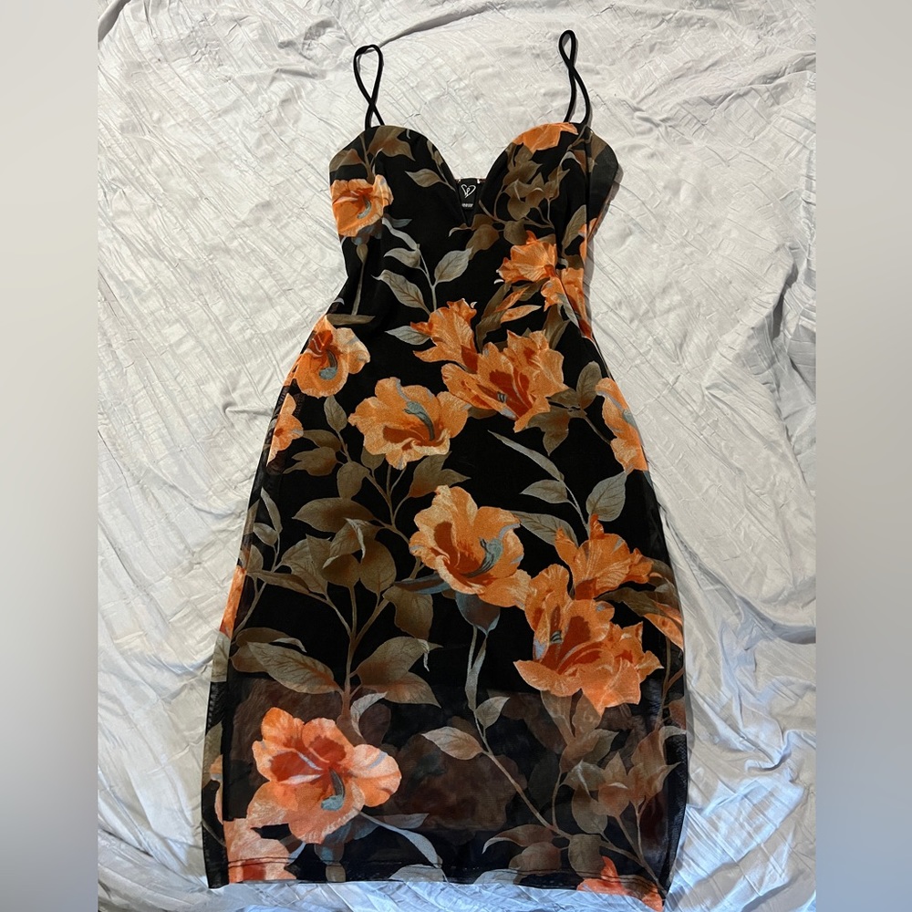 Black Floral Dress US M